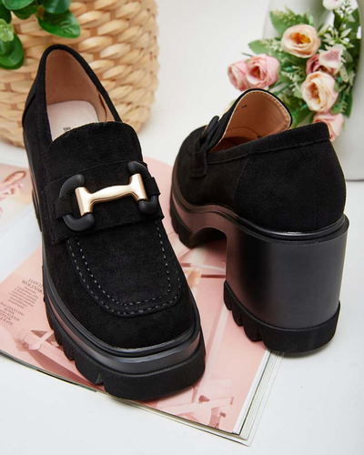 Елегантни сандали Vulcano в цвят черен велур