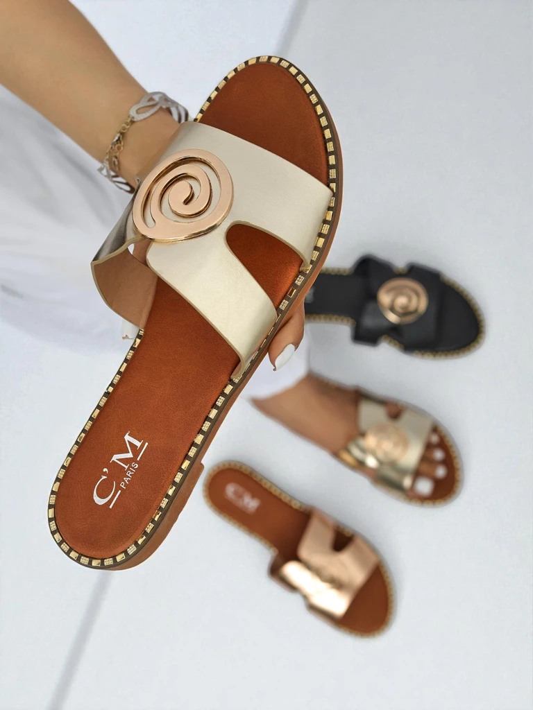 Royalfashion Дамски чехли с равна подметка Glam Bliss