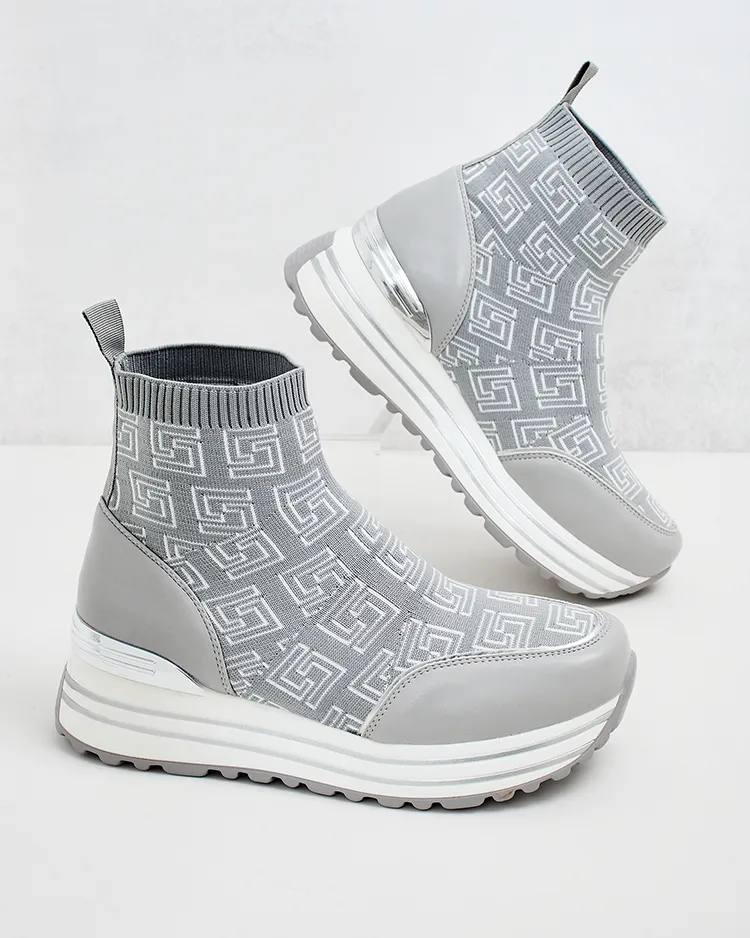 Royalfashion Дамски спортни високи маратонки Lori