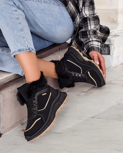 Royalfashion Затоплени дамски маратонки с кожа Mofell