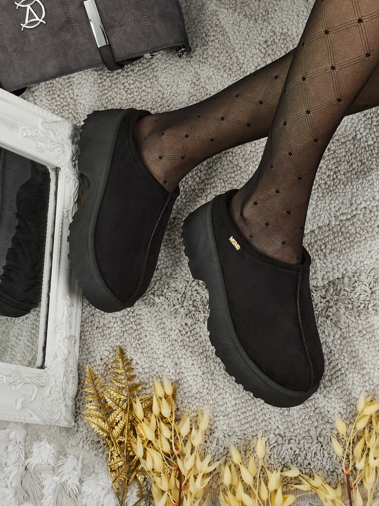 Къси дамски боти а'ла сноубутс с пухкава подплата Noelina