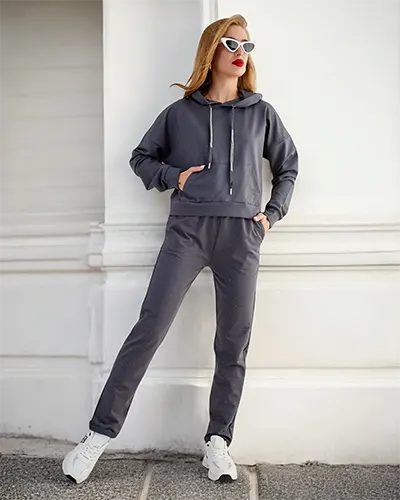 Royalfashion Памучен дамски комплект с потник