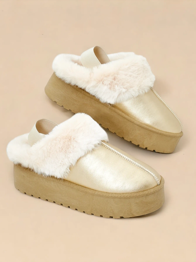 Royalfashion Къси женски боти без ток в стил на снежни боти за жени Ebiz