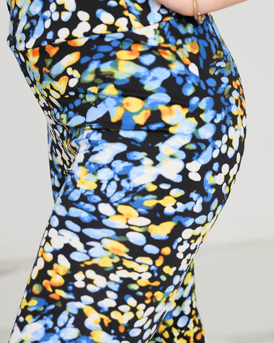 Wzorzyste damskie legginsy 3/4 - Odzież