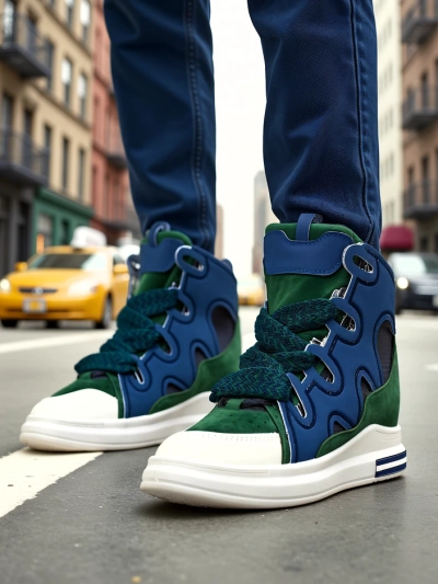 Royalfashion Високи спортни обувки за жени с незабележима платформа Oblaffi