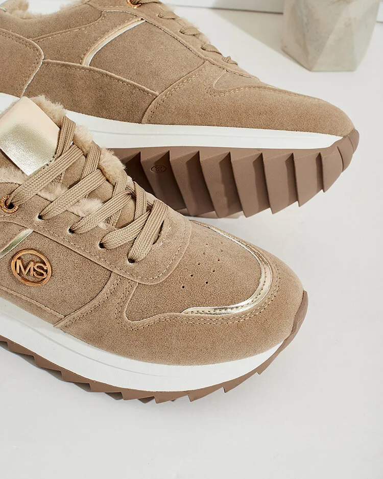 Royalfashion Затоплени дамски маратонки с кожа Boris