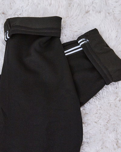 Royalfashion Черни дамски потници с кант