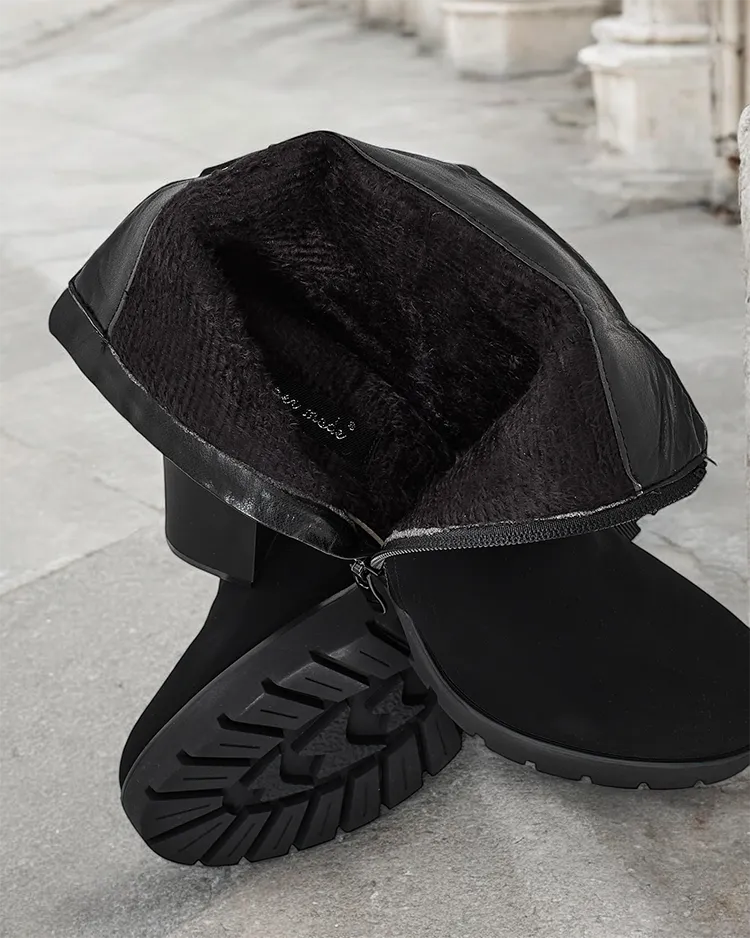 Дамски глезенски боти от Royalfashion на килимче ток Effe