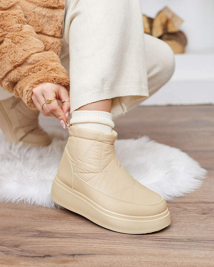 Royalfashion Дамски ботуши за сняг с приплъзване в бежово Armeda