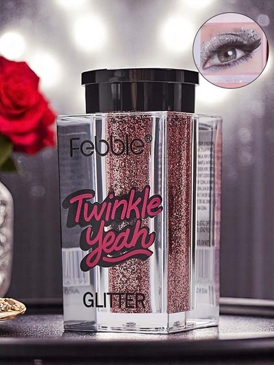 Трептящ светлорозов блясък за лице и тяло