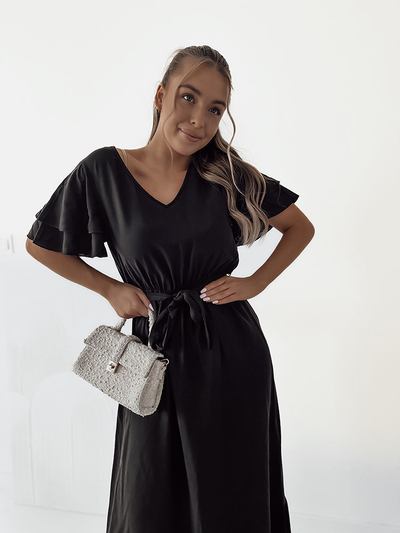 Royalfashion Дамска семпла миди рокля