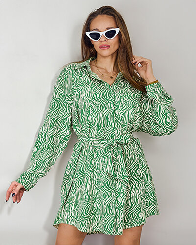 Royalfashion дамска мини рокля с десен а'ла зебра