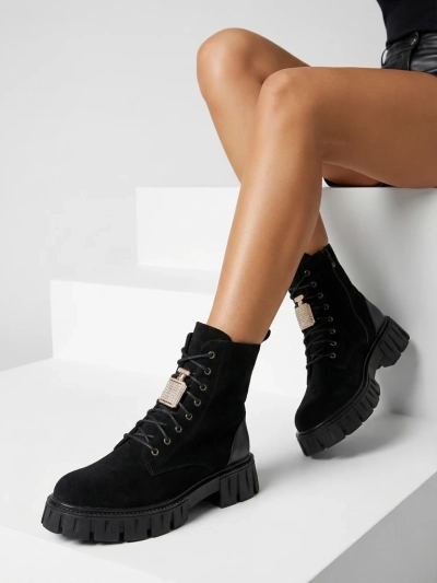 Ройалфешън Дамски ботуши от екосюед работник Едвинес