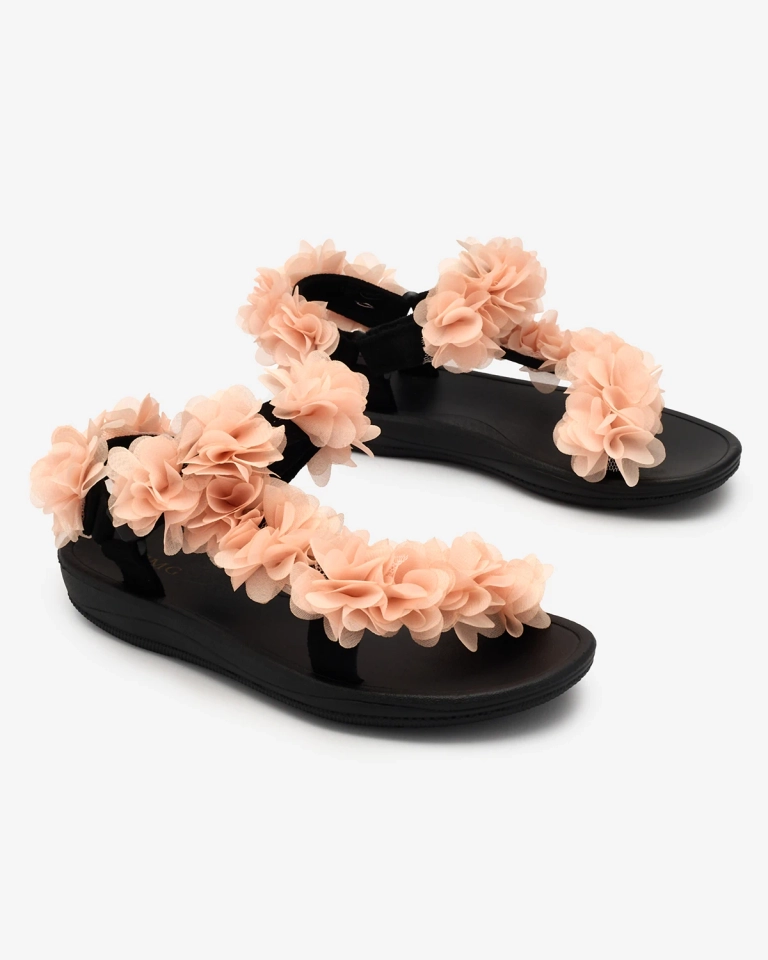 Royalfashion Прахообразни дамски сандали с цветя Alferroy