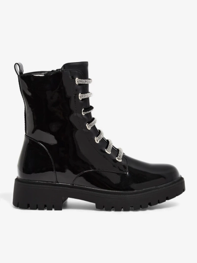 Лакирани дамски боти с връзки Velmini