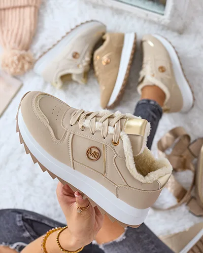 Royalfashion Затоплени дамски маратонки с кожа Boris