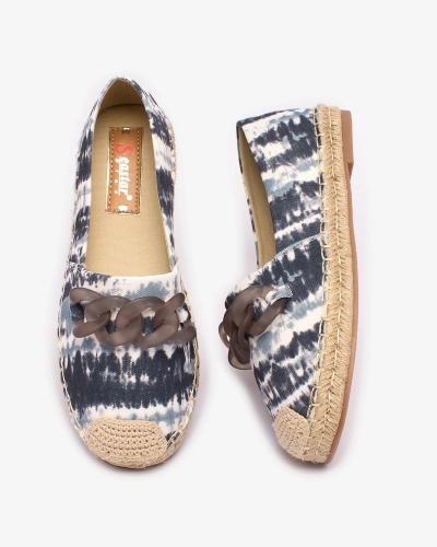 Royalfashion Черни дамски еспадрили с принт Serffio