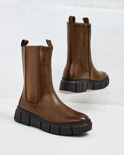 Royalfashion Дамски ботуши на платформа Couell