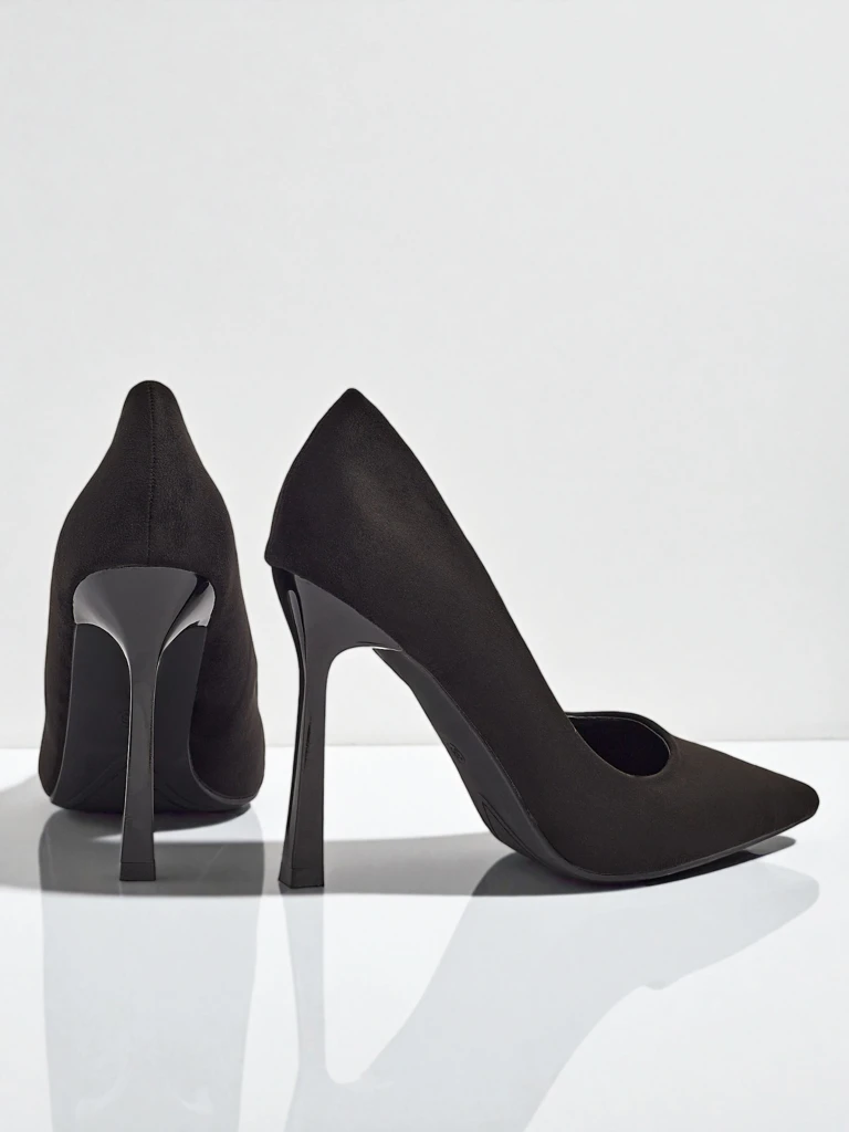 Дамски обувки на висок ток от еко велур Belunika