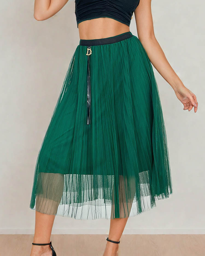 Royalfashion Дамска двупластова миди пола