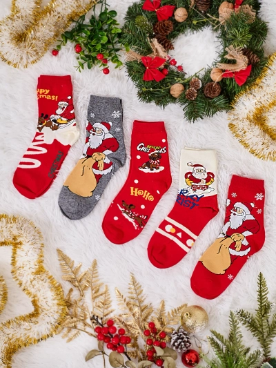 Дълги празнични чорапи за жени на Royalfashion 5 броя