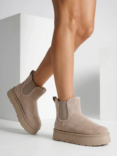 Royalfashion Дамски къси ботуши Nomas a'la snow boots