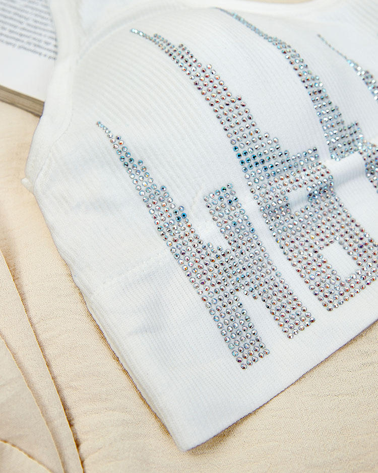 Royalfashion Дамски спортен сутиен с циркони