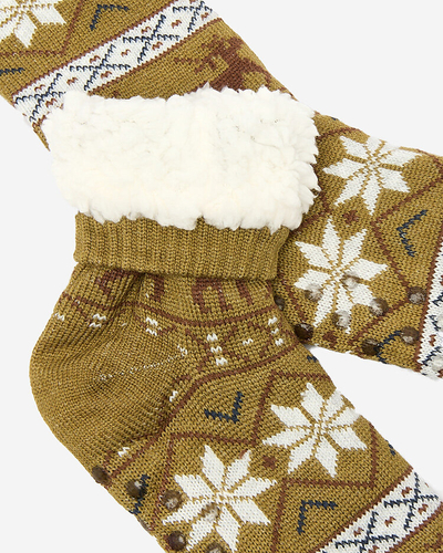 Royalfashion Коледни зелени изолирани мъжки чорапи