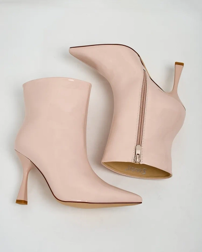 Royalfashion Loori лакирани дамски ботуши на ток