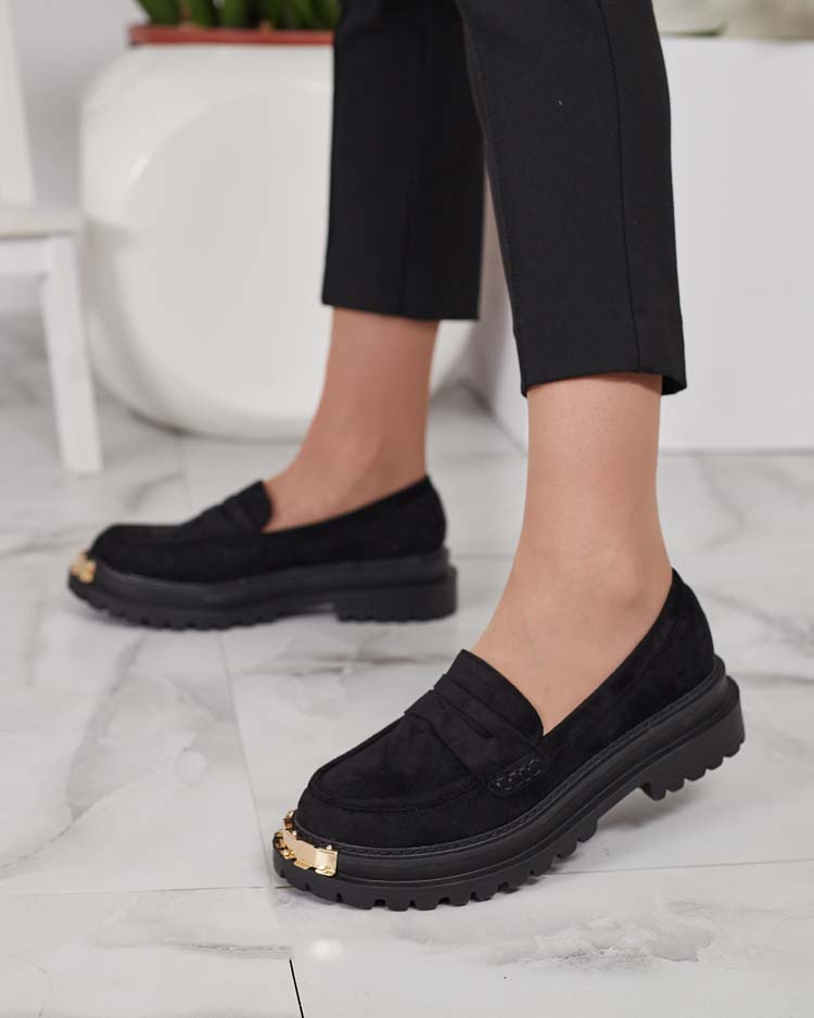 Royalfashion Дамски мокасини от еко велур Retillum