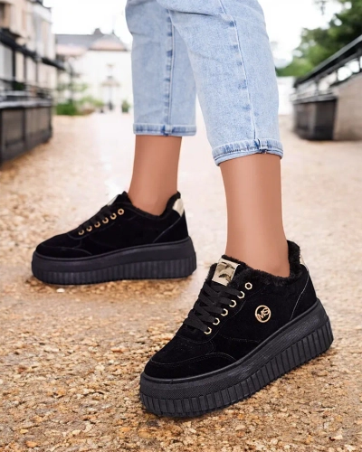 Royalfashion Затоплени дамски маратонки с кожа Nozii