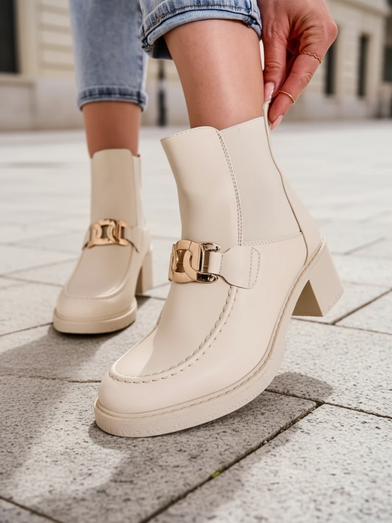 Дамски ботуши с нисък ток Royalfashion Ewios