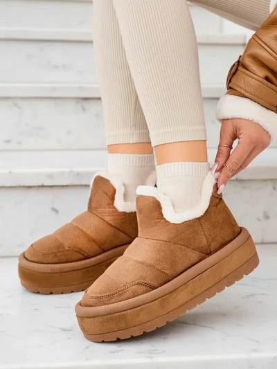 Royalfashion Дамски къси ботуши Zoeno a'la snow boots