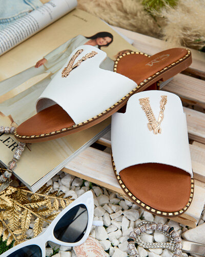 Royalfashion Дамски джапанки от еко кожа Cemenna