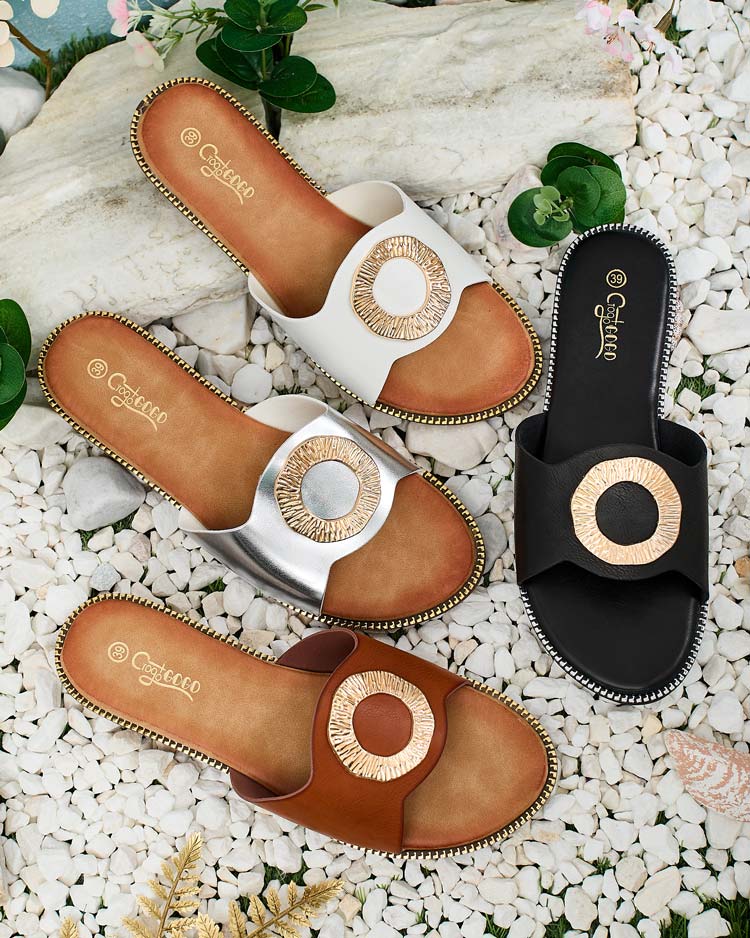 Royalfashion Дамски джапанки Olerna с плоска подметка