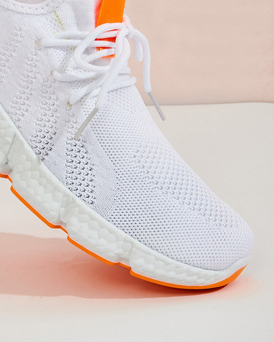 Biało- pomarańczowe sportowe buty damskie Baym - Obuwie