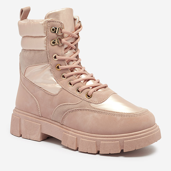Розови дамски изолирани ботуши Kasemi- Footwear