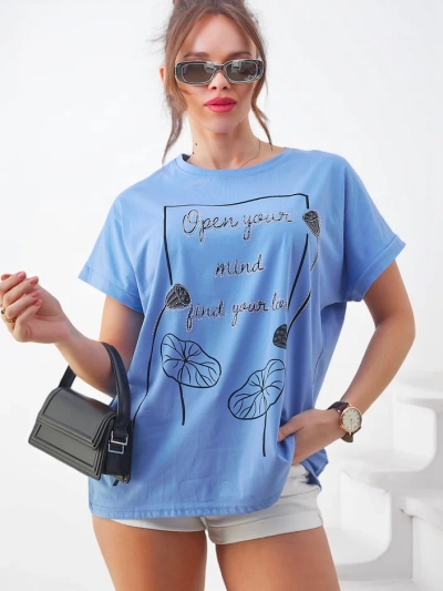 Royalfashion Дамска памучна тениска с интересен принт