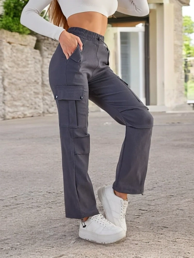 Royalfashion Дамски бойни панталони от плат