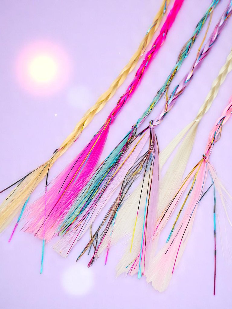 Royalfashion Цветни плитки с клипс за коса