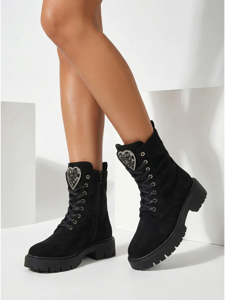 Дамски боти от еко велур Euni