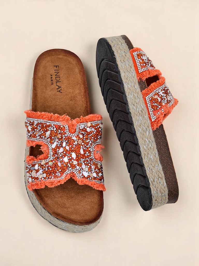 Royalfashion Дамски чехли с украси Candy Candy