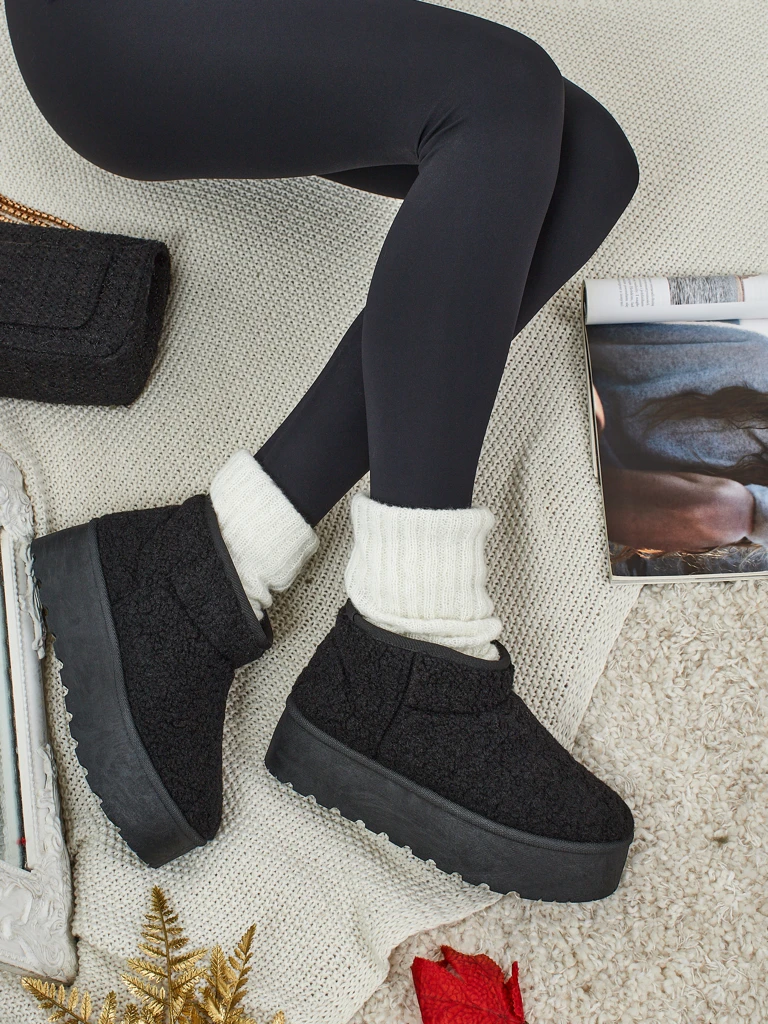 Къси дамски боти тип сноубутс Marellin