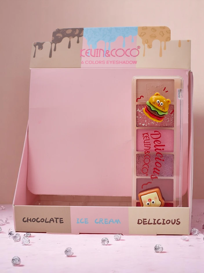 Кевин и Коко Палитра 6 сенки за очи с брокат Вкусно