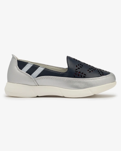 Сребристи и тъмносини маратонки за момичета Ewesgi- Footwear