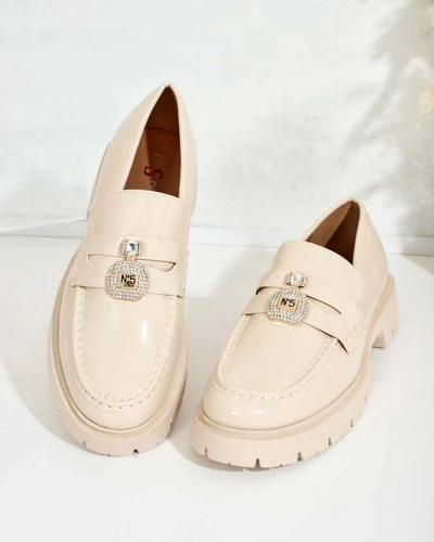 Royalfashion Дамски лакирани мокасини Bemies