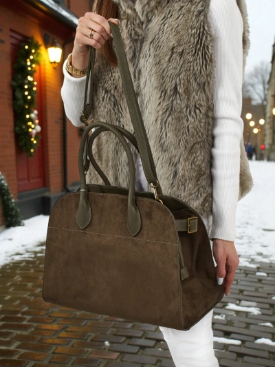 Дамска чанта тип shopper от еко велур Dorelle