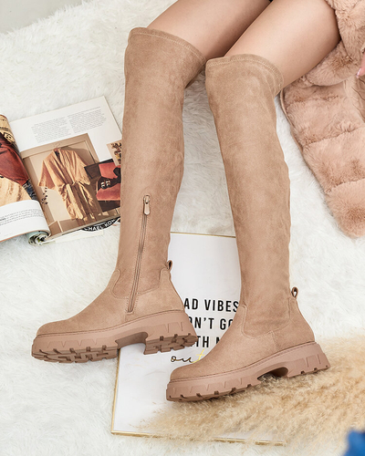 Royalfashion Дамски ботуши до коляното Ridesel