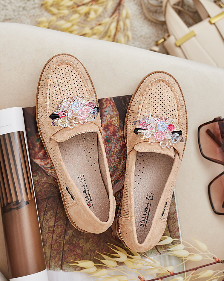 Royalfashion Мокасини с цветни камъни Restea