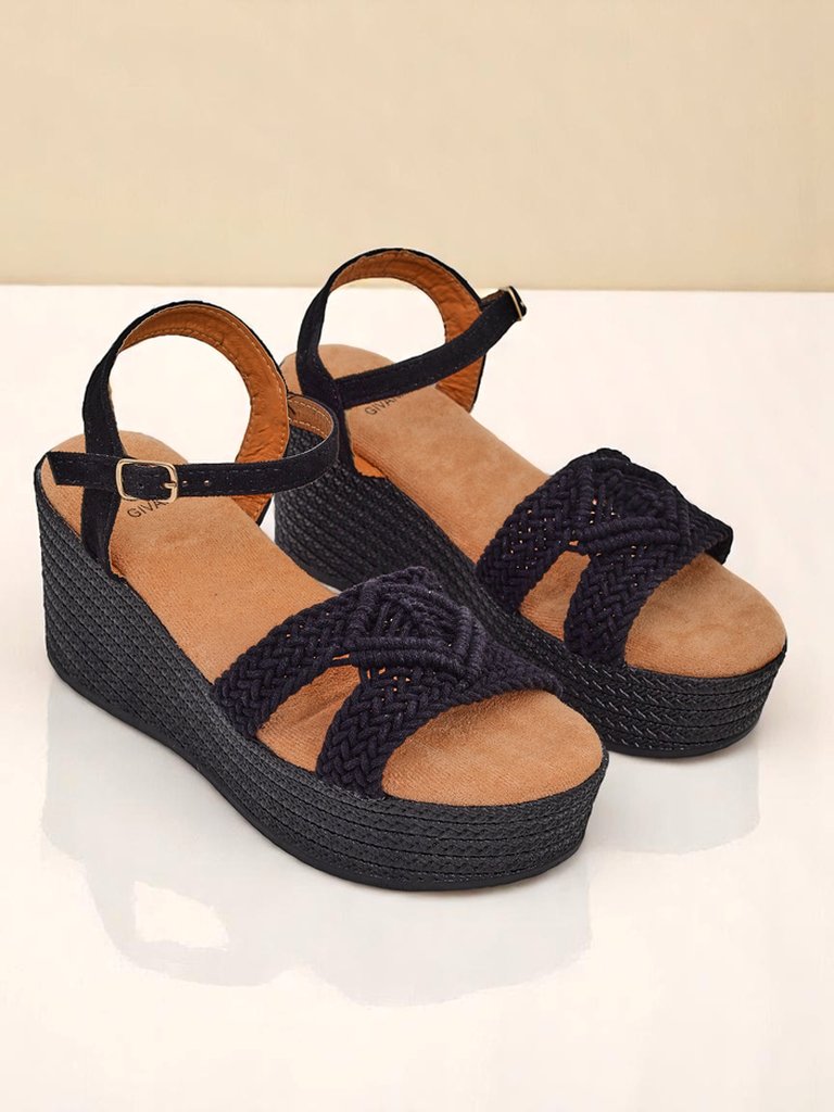 Royalfashion Дамски сандали на платформа, сплетени Sunny Day